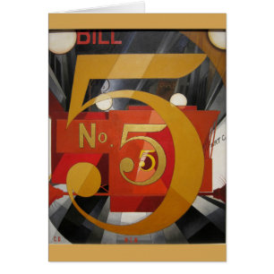 Modern Art Cubist Demuth Figure 5 in Gold