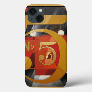 Modern Art Cubist Demuth Figure 5 in Gold iPhone 13 Case
