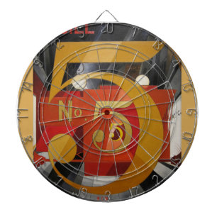 Modern Art Cubist Demuth Figure 5 in Gold Dartboard
