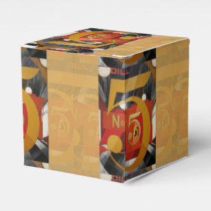 Modern Art Cubist Demuth Figure 5 in Gold Favour Box