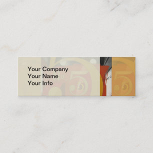 Modern Art Cubist Demuth Figure 5 in Gold Mini Business Card