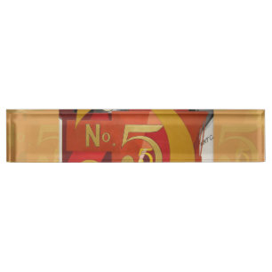 Modern Art Cubist Demuth Figure 5 in Gold Nameplate