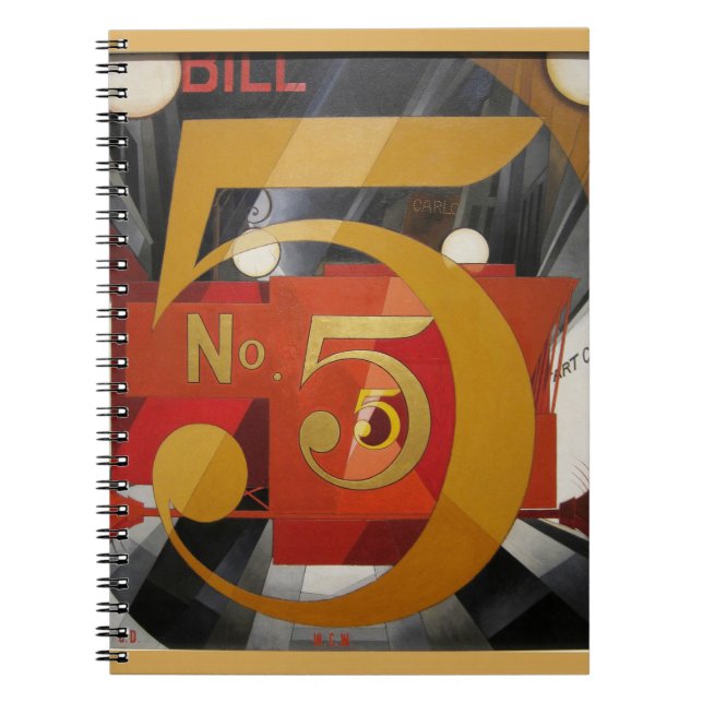 Modern Art Cubist Demuth Figure 5 in Gold Notebook (Front)