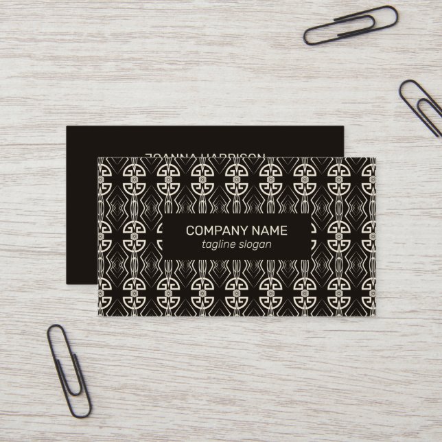 Modern Art Deco Business Card (Front/Back In Situ)