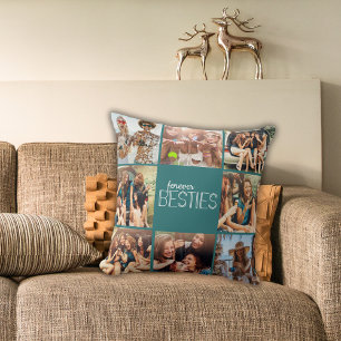 Modern Art Deco Forever Besties Editable Overlay Cushion