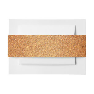Modern Art Deco Gatsby Glitter Wedding Invitation Belly Band