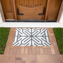 Modern Art Deco Geometric Tech Circuit Pattern