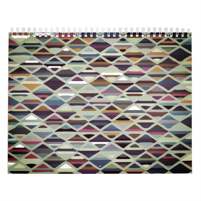 Modern Art Deco Multi-colour Calendar (Cover)