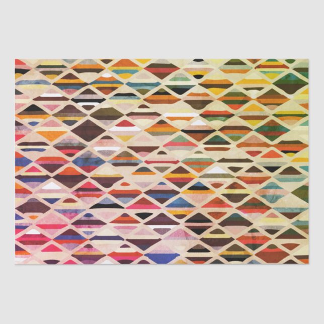 Modern Art Deco Multi-colour Tissue Paper (Front)