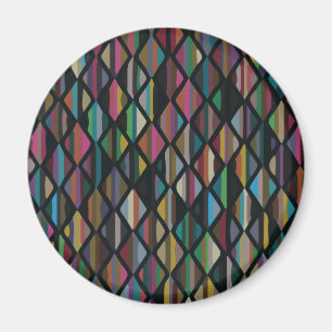 Modern Art Deco Multicolore Magnet