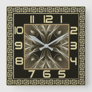 Modern Art Deco Square Wall Clock