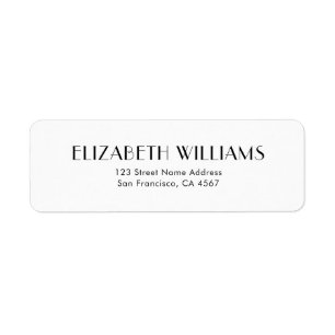 Modern Art Deco Typography Return Address Label