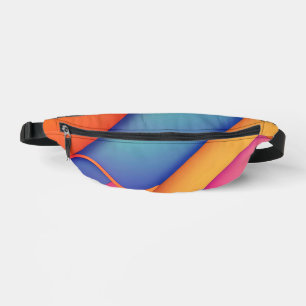 Modern Art Design Folds of Colour Bum Bags