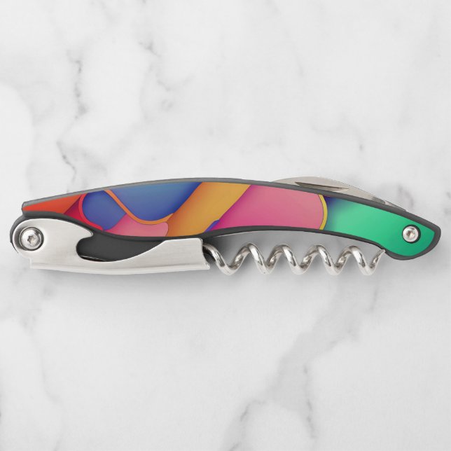 Modern Art Design Folds of Colour  Corkscrew (Front)