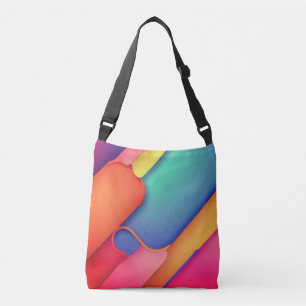Modern Art Design Folds of Colour Crossbody Bag
