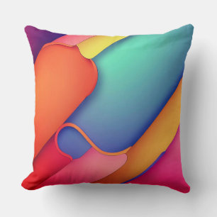 Modern Art Design Folds of Colour Cushion