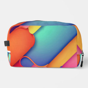 Modern Art Design Folds of Colour Dopp Kit