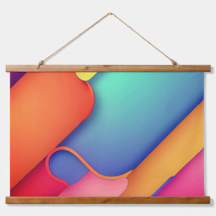Modern Art Design Folds of Colour Hanging Tapestry