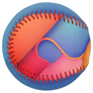 Modern Art Design Folds of Colour Softball