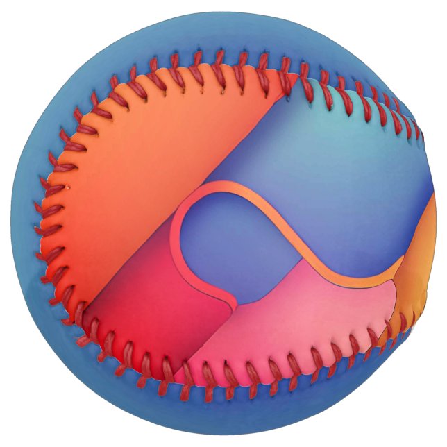 Modern Art Design Folds of Colour Softball (Front Left)