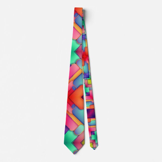 Modern Art Design Folds of Colour Tie (Front)