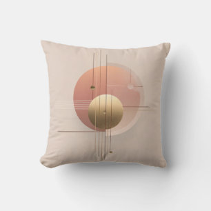 Modern art design with circles and lines planner, cushion