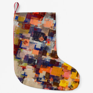 Modern art drawing. Digital texture wallpaper. Art Small Christmas Stocking