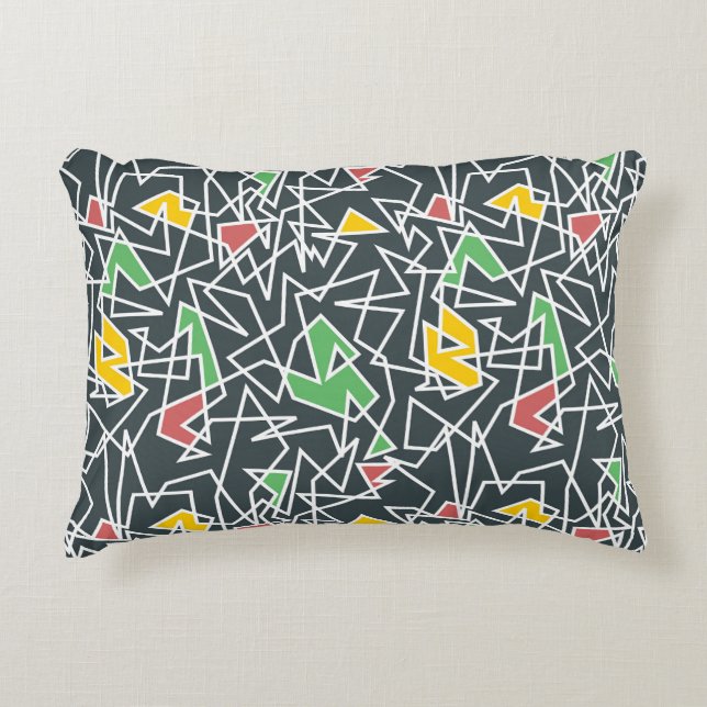 Modern art fancy design line art decorative cushion (Front)