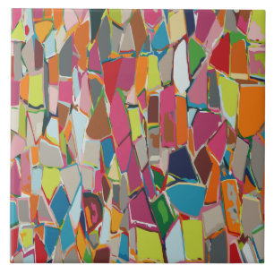 Modern Art Geometric Deco Multi-colour Ceramic Til Ceramic Tile
