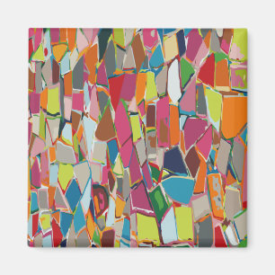 Modern Art Geometric Deco Multi-colour Magnet