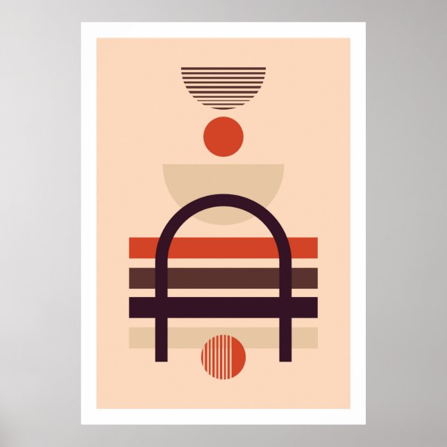 Modern art-geometric shapes composition 2 poster (Front)