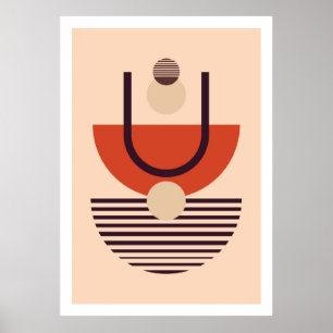 Modern art-geometric shapes composition 3 poster