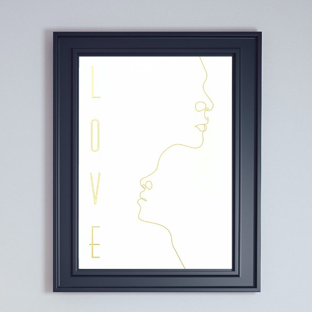 MODERN ART GOLD FACES LOVE FOIL PRINTS (Creator Uploaded)