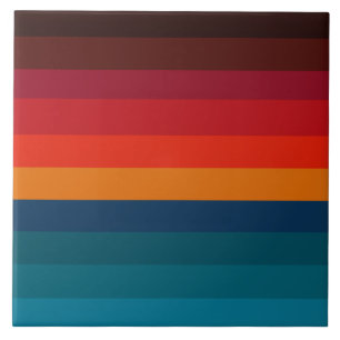 Modern art gradient stripes ceramic tile