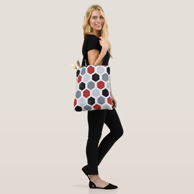 Modern Art Hexagon Pattern Tote Bag (On Model)