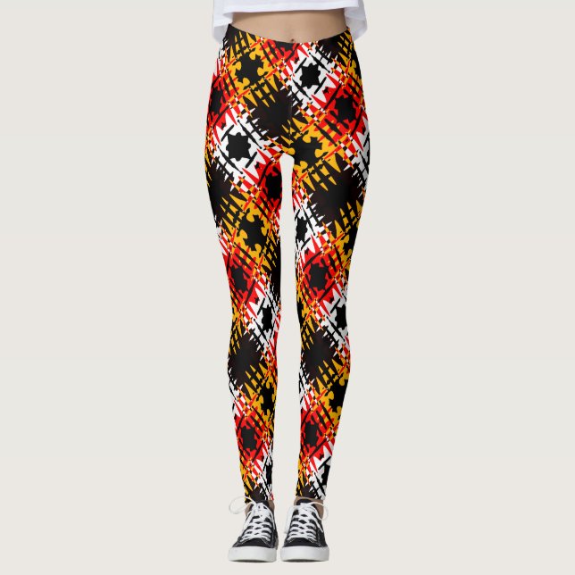 Modern Art Leggings 4 Nations Native Art Leggings (Front)