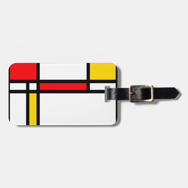 Modern Art Luggage Tag (Front Horizontal)