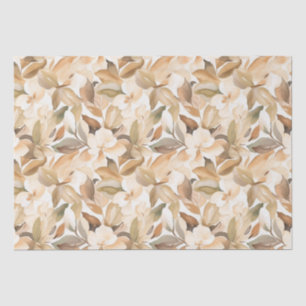 Modern Art Magnolias Floral  Tissue Paper