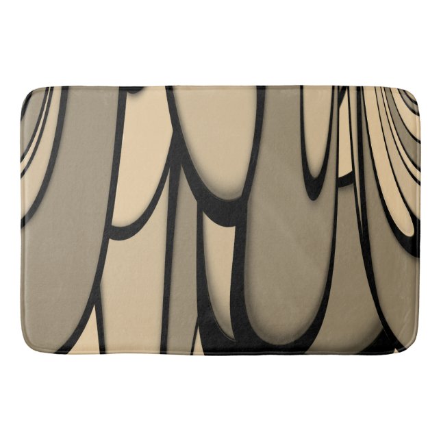 Modern Art Melting Brown Hues  Bath Mat (Front)