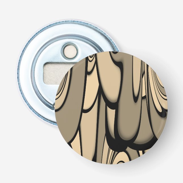 Modern Art Melting Brown Hues  Bottle Opener (Front)