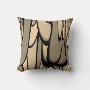 Modern Art Melting Brown Hues  Cushion