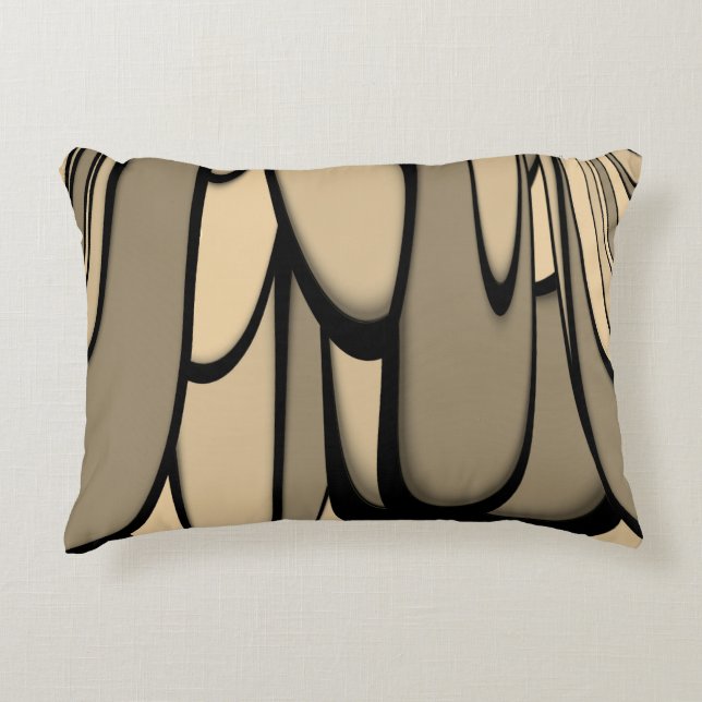 Modern Art Melting Brown Hues  Decorative Cushion (Front)
