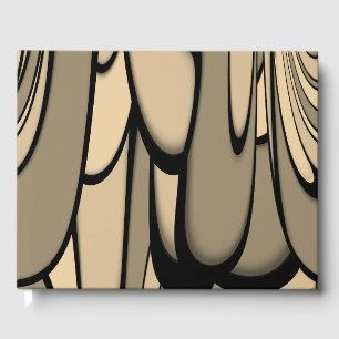 Modern Art Melting Brown Hues  Guest Book