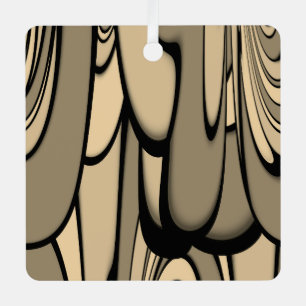 Modern Art Melting Brown Hues Metal Tree Decoration