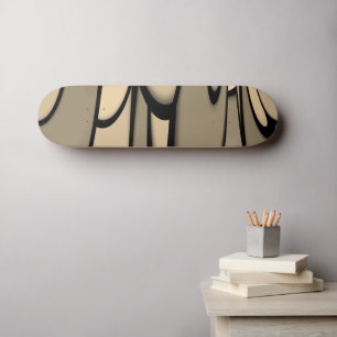 Modern Art Melting Brown Hues Skateboard