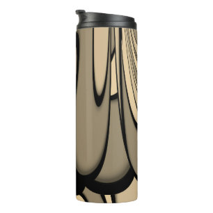 Modern Art Melting Brown Hues Thermal Tumbler