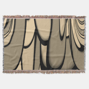 Modern Art Melting Brown Hues  Throw Blanket