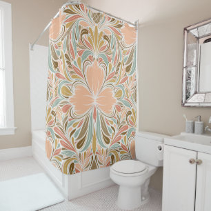 Modern Art Nouveau Boho Pattern  Shower Curtain