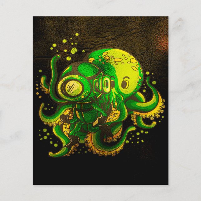 Modern Art Octopus | Mysterious Ocean Flyer (Front)