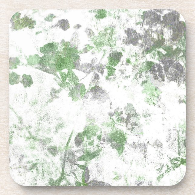 Modern art of flower pattern and wall texture mix coaster (Front)
